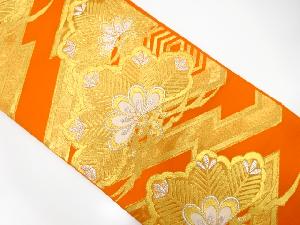 松皮菱に笠松模様織出し袋帯